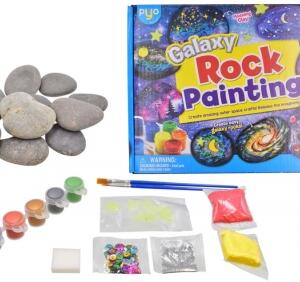 Galaxy Rock Painting