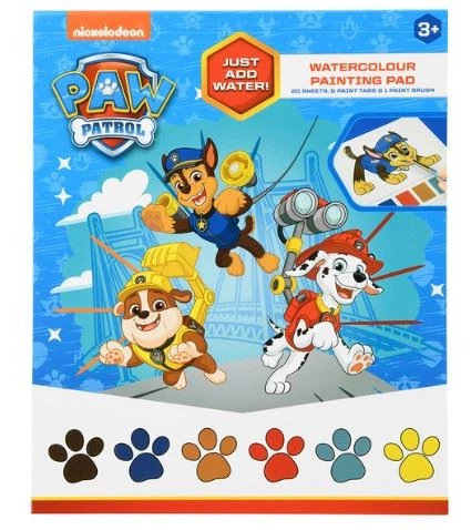 Paw Patrol Water Colour Painting Pads