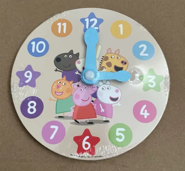 Peppa Pig wooden clock