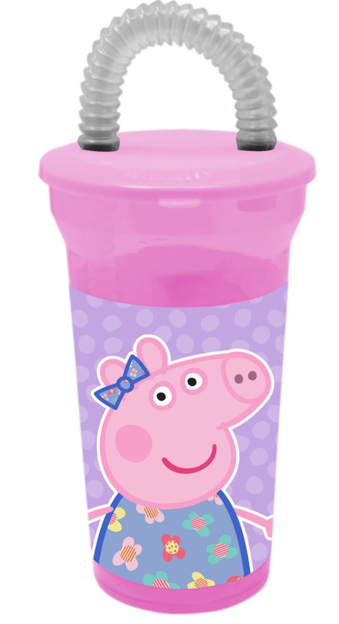 Peppa Pig bottle with straw