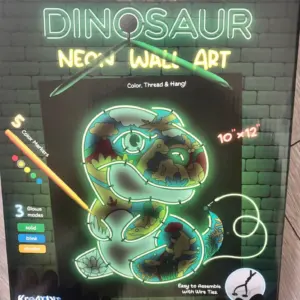 Dinosaur neon wall art
