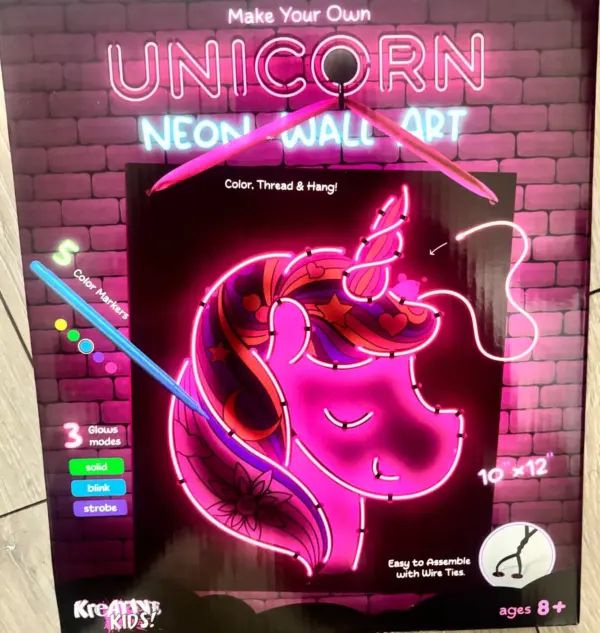Unicorn neon wall art
