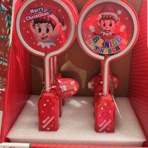 Elf Red neon light up wand (Merry Christmas) price for each